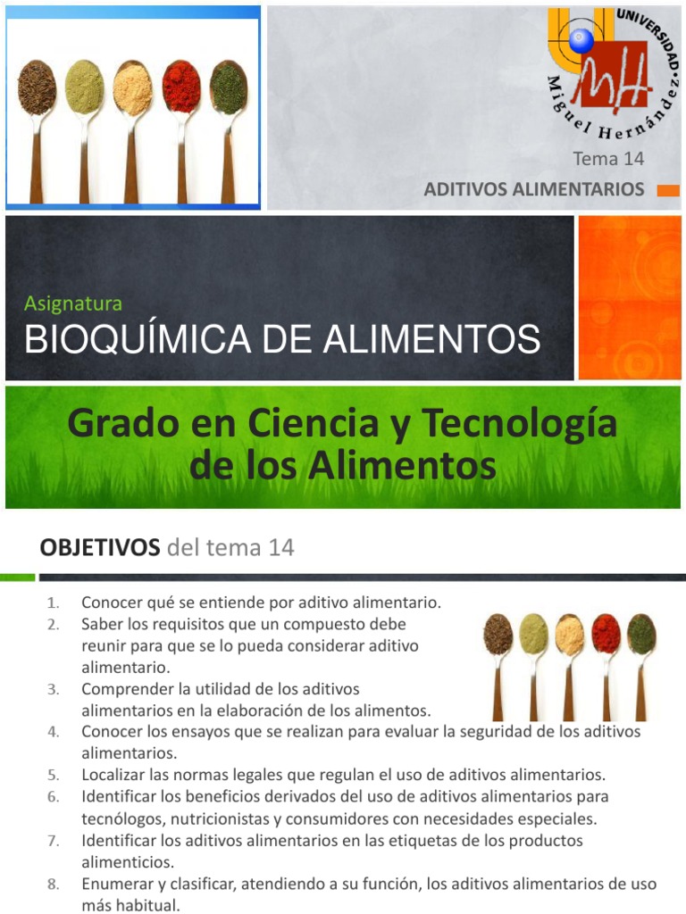 Tema 14 Bioq Alimentos | PDF | Alimentos | Antioxidante