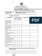 School District Division Consolidated Report on Cases of Children at Risk CAR Enrico T. Prado NHS