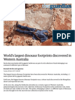 World's Largest Dinosaur Footprints Discovered in Western Australia - Science - The Guardian
