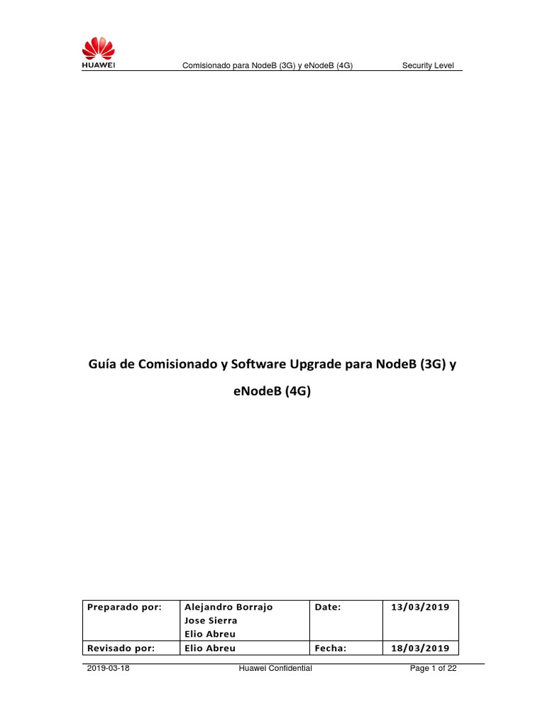 Guía de Comisionado para NodeB y eNodeB | PDF | Protocolos de internet ...