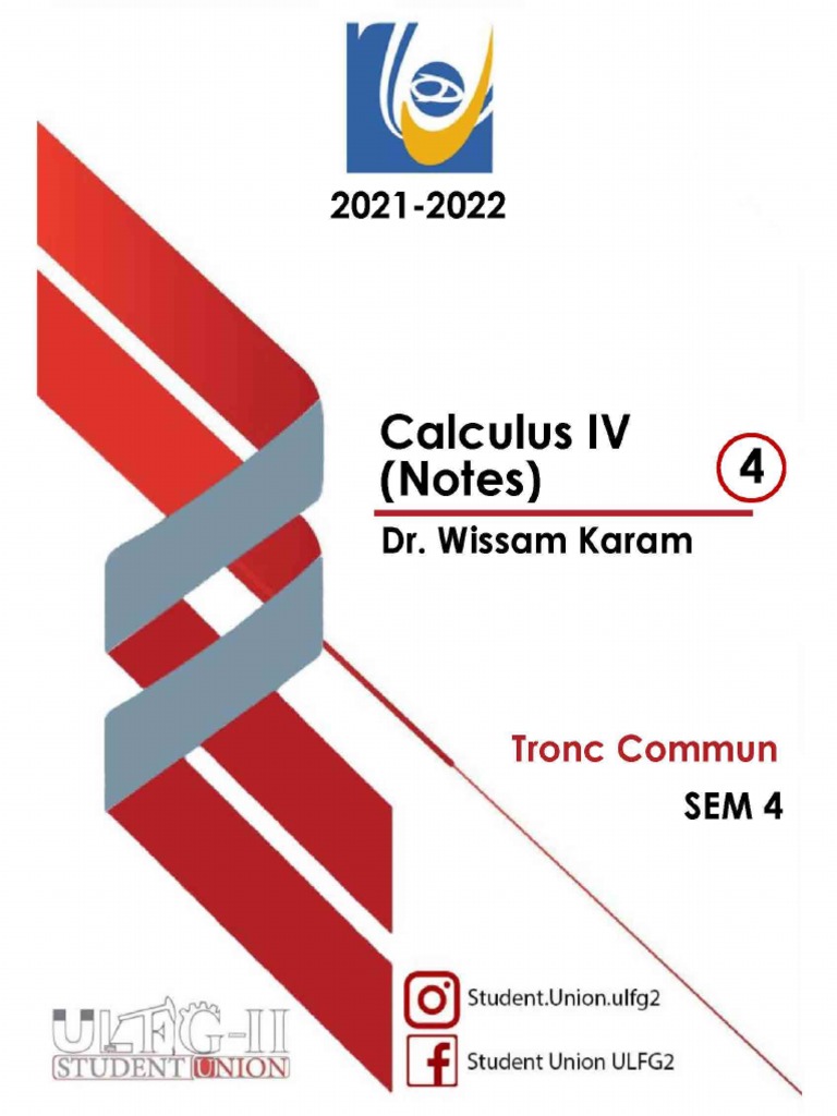 Calculus 4 (Notes) | PDF