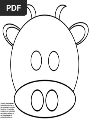 Cow Mask Printable Template