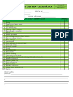 CHEK LIST - TRATOR AGRÍCULA