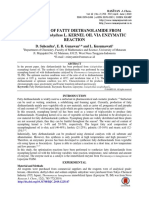 Synthesis of Fatty Diethanolamide From Enzymatic Reaction