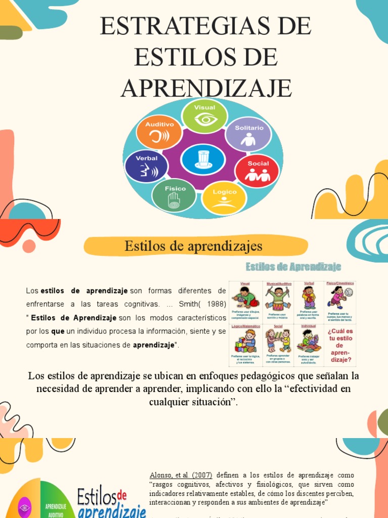 Estrategias para Estilos de Aprendizaje | PDF | Aprendizaje ...