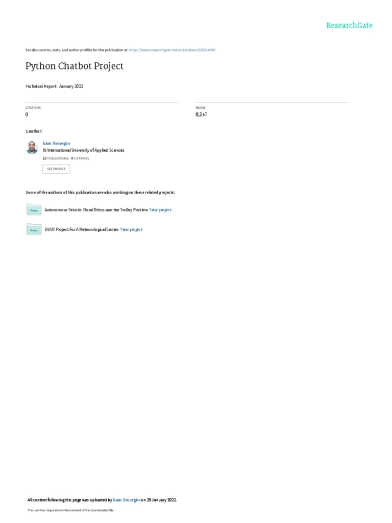 Python Chat Bot Project | PDF | Graphical User Interfaces | Information ...
