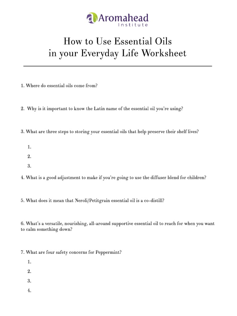 Everyday Life Worksheet PDF
