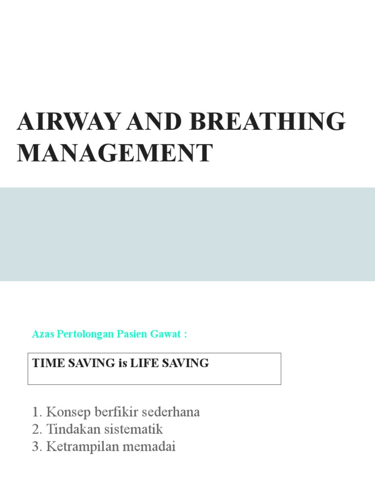 Airway And Breathing Management Pdf