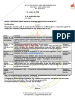 Agenda Semana de Desarrollo Institucional Octubre 2022