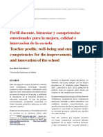 Perfil Docente, Bienestar y Competencias Emocionales para La Mejora, Calidad e Innovaciòn de La Escuela