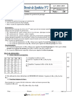 Devoir de Synthèse N°2 - Technologie - Systéme de Gestion de Passage - 2ème Sciences Exp (2014-2015) MR Hadj Kacem Ali