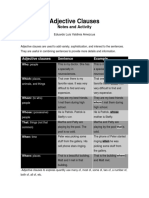 Activity, Adjective Clauses