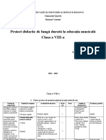 Proiect de lungă durată la ed. muzicală clasa a VIII-a (1)