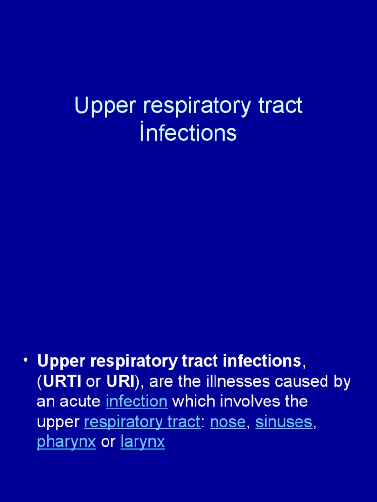 Upper Respıratory Tract Infectıons | PDF | Common Cold | Respiratory ...