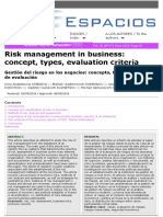 Risk Management in Business: Concept, Types, Evaluation Criteria