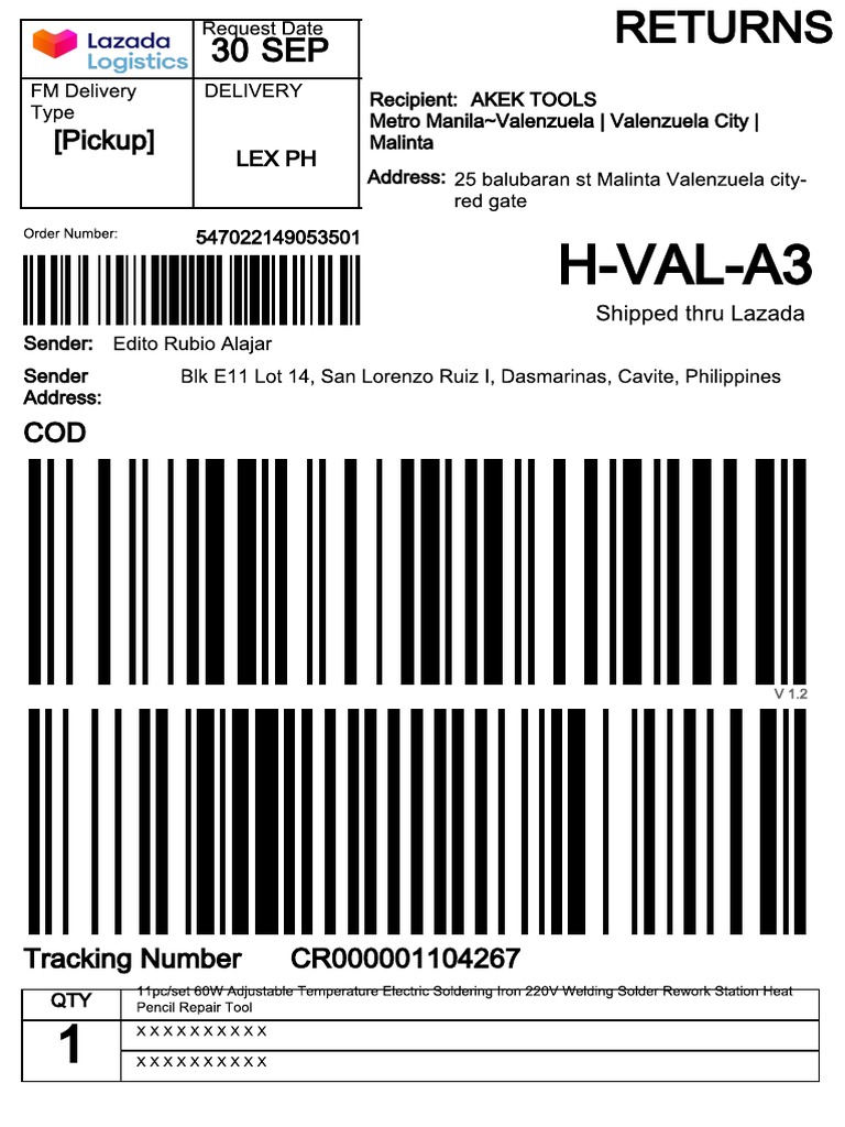 Return label pdf