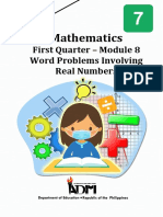 Mathematics7 q1 Mod8 Word Problems Involving Real Numbers V5