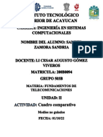 Actividad. - Cuadro Comparativo - MEDIOS NO GUIADOS