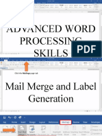 Advance Word Processing Skills