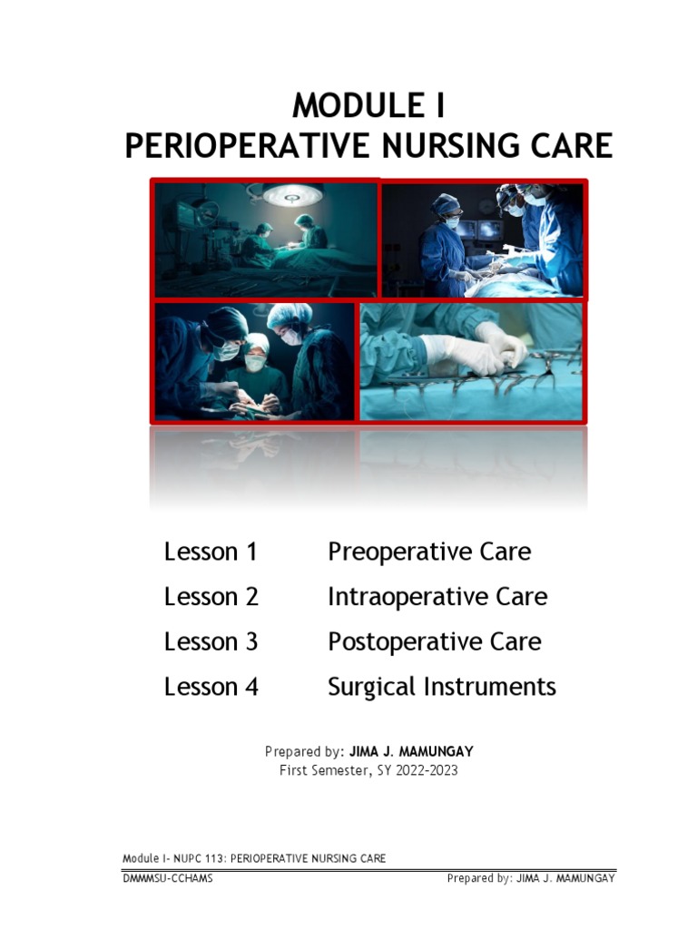 Perioperative Nursing Care Overview | PDF | Surgery | Informed Consent