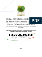 Módulo 23 Metodologías Específicas de Intervención: Derecho Ambiental Unidad 2 Abordaje Metodológico