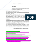 Taller 1. La Comunicación Humana