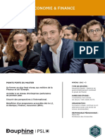 Plaquette Master Economie Et Finance Dauphine