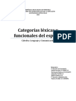 Objetivo #2 Categorias Lexicas y Funcionales Del Español