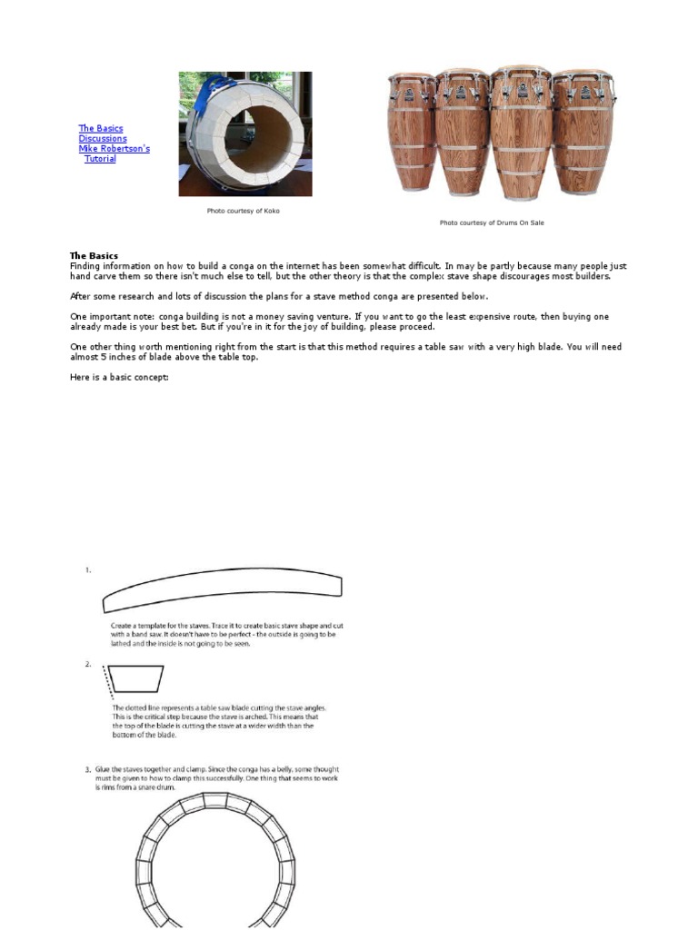 DIY Conga Drum Building Guide | PDF | Leisure
