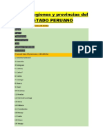 Las 25 Regiones y Provincias Del ESTADO PERUANO
