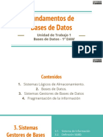 Bbdd. Ut1. Capítulo 3. Sistemas Gestores de Bases de Datos