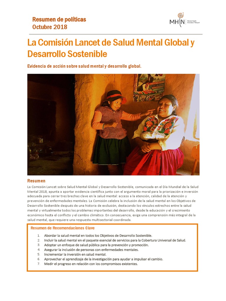 Lancet Commission Policy Brief MHIN2GRfinalclean Spanish Final