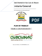 Plan de Trabajo - Marca Chanchamayo 2