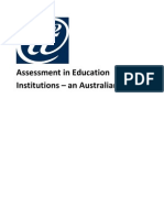 Assessment in Education Institutions - An Australian Story