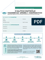 Fiche Autocontrole chaudiereGAZ Appc Chauffage ECS