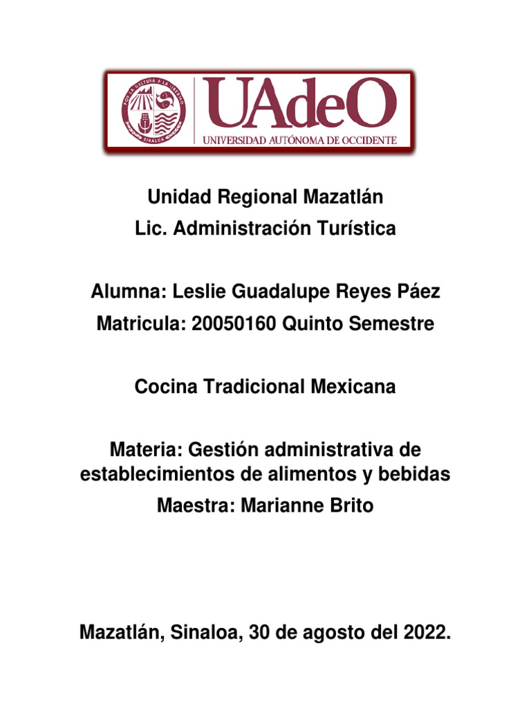 Comida Tradicional Mexicana | PDF | Cocina mexicana | Alimentos