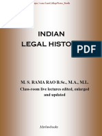 Indian Legal History Notes MS Rama Rao