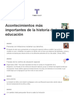 Acontecimientos Más Importantes de La Historia de La Educación