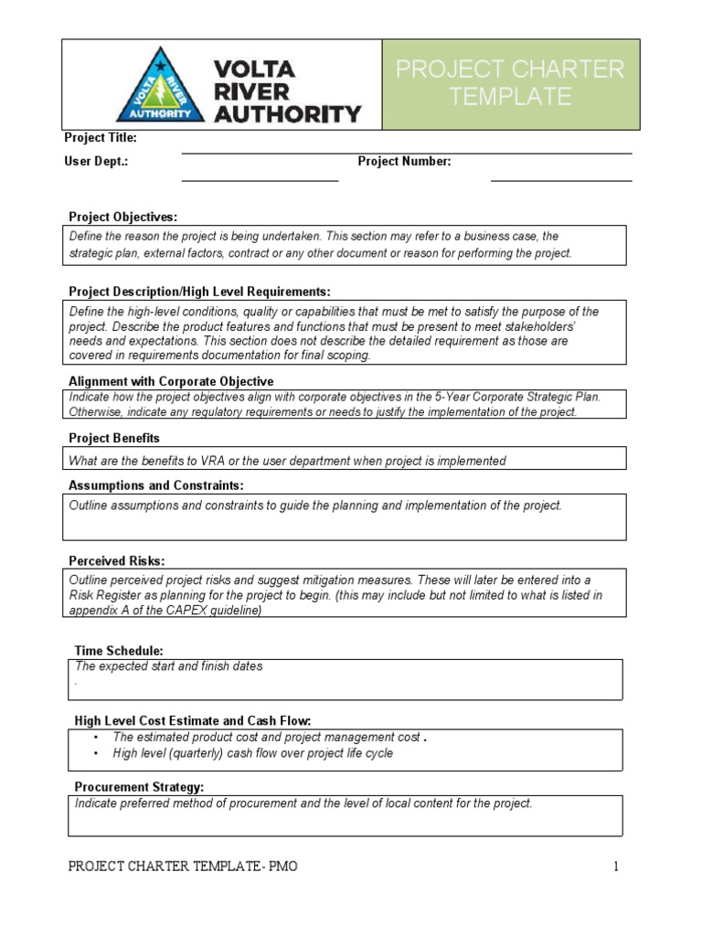 Arabic Project Charter Template | PDF | Project Management | Strategic ...