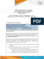 Guía de Actividades y Rúbrica de Evaluación - Unidad 3 - Paso 4 - Desarrollar Un Ejercicio Práctico en Impuestos Nacionales