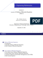 EE506 Engineering Math Review of Ordinary Differential Equations (Part I