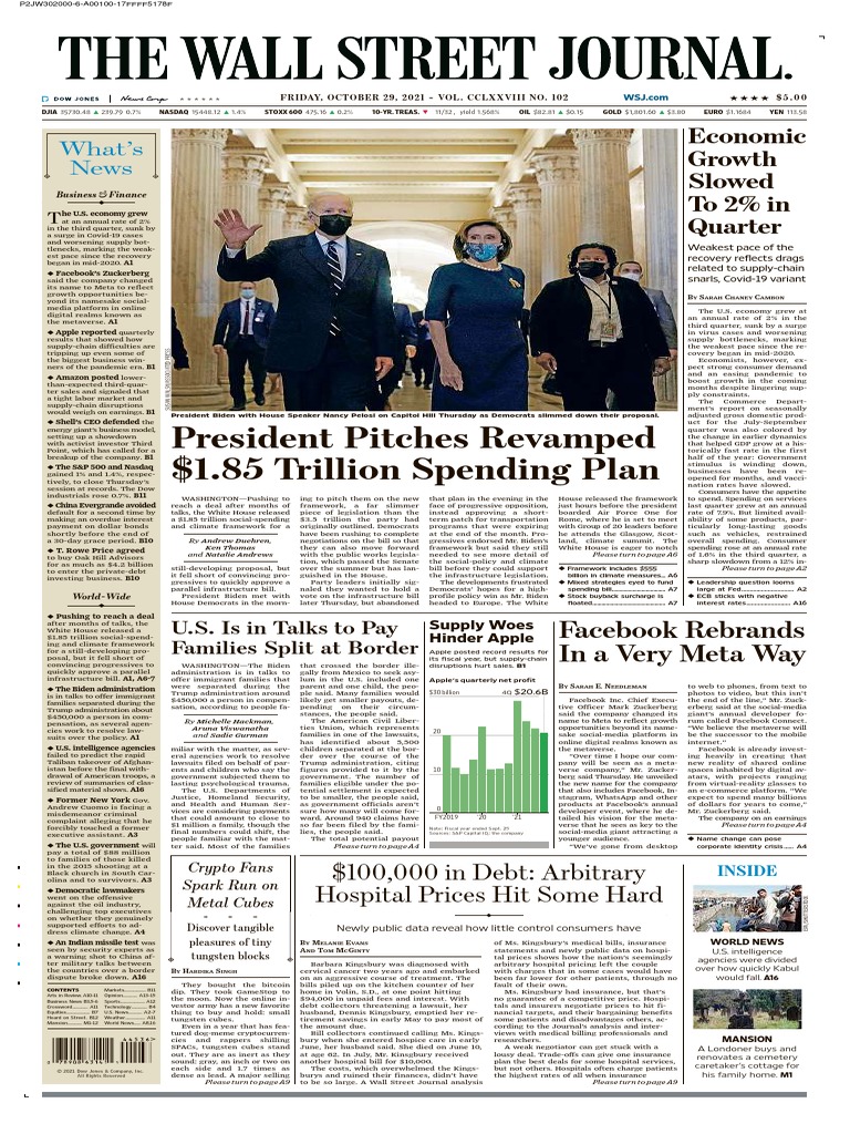 The Wall Street Journal | PDF | Federal Reserve | Facebook