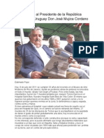 Carta abierta al Presidente de la República Oriental del Uruguay Don José Mujica Cordano