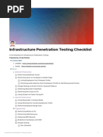 Infrastructure Penetration Testing Checklist