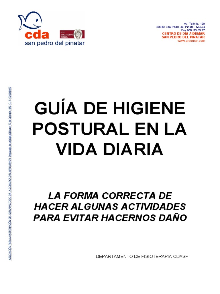 Guía de Higiene Postural Diaria | PDF | Dolor lumbar