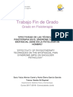 Efectividad de Las Tecnicas de Fisioterapia en El Sindrome de Dolor Miofascial (SDM) en La Patologia de Hombro