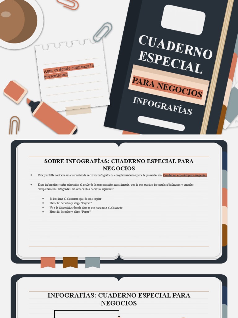 Special Notebook For Business Infographics by Slidesgo PDF