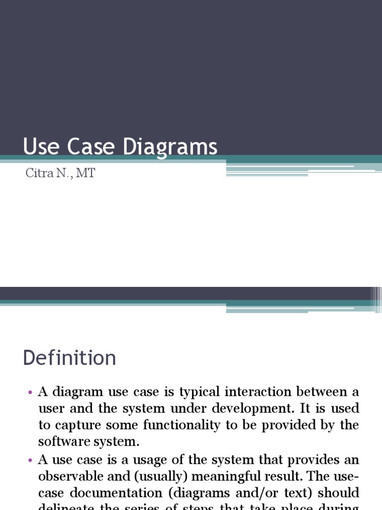 W5 - Use Case Diagrams | PDF