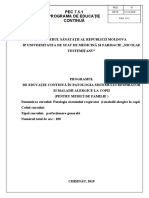 PEC 8.5.1 Programa de Educaţie Continuă "Patologia Sistemului Respirator Şi Maladii Alergice La Copii"