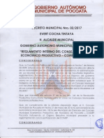 Gobierno Autónomo Municipal de Pocoata: Considerando